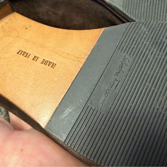 Salvatore Ferragamo Dark Brown Suede Oxfords - Picture 9 of 10